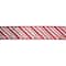 2.5" x 20ft. White & Red Glitter Diagonal Stripes Wired Ribbon by Celebrate It®